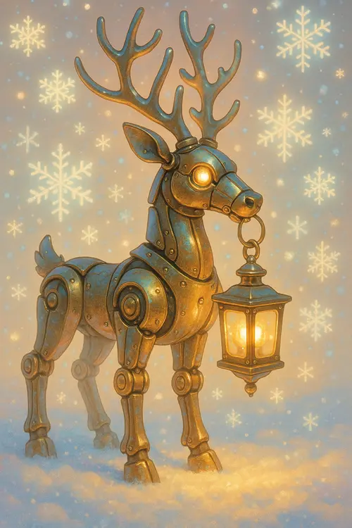 Cute Robots Christmas wallpaper